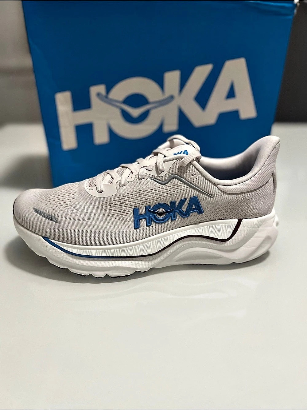 Hoka M Arahi 9 Athletic Shoes White Blue US 12 D